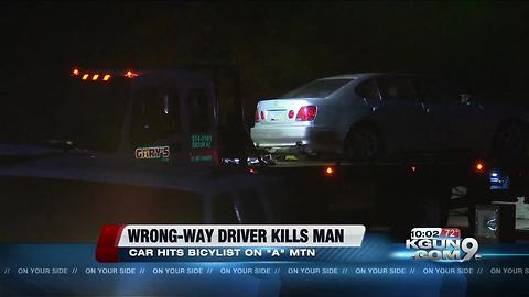 Bicyclist hit by car on 'A' Mountain dies