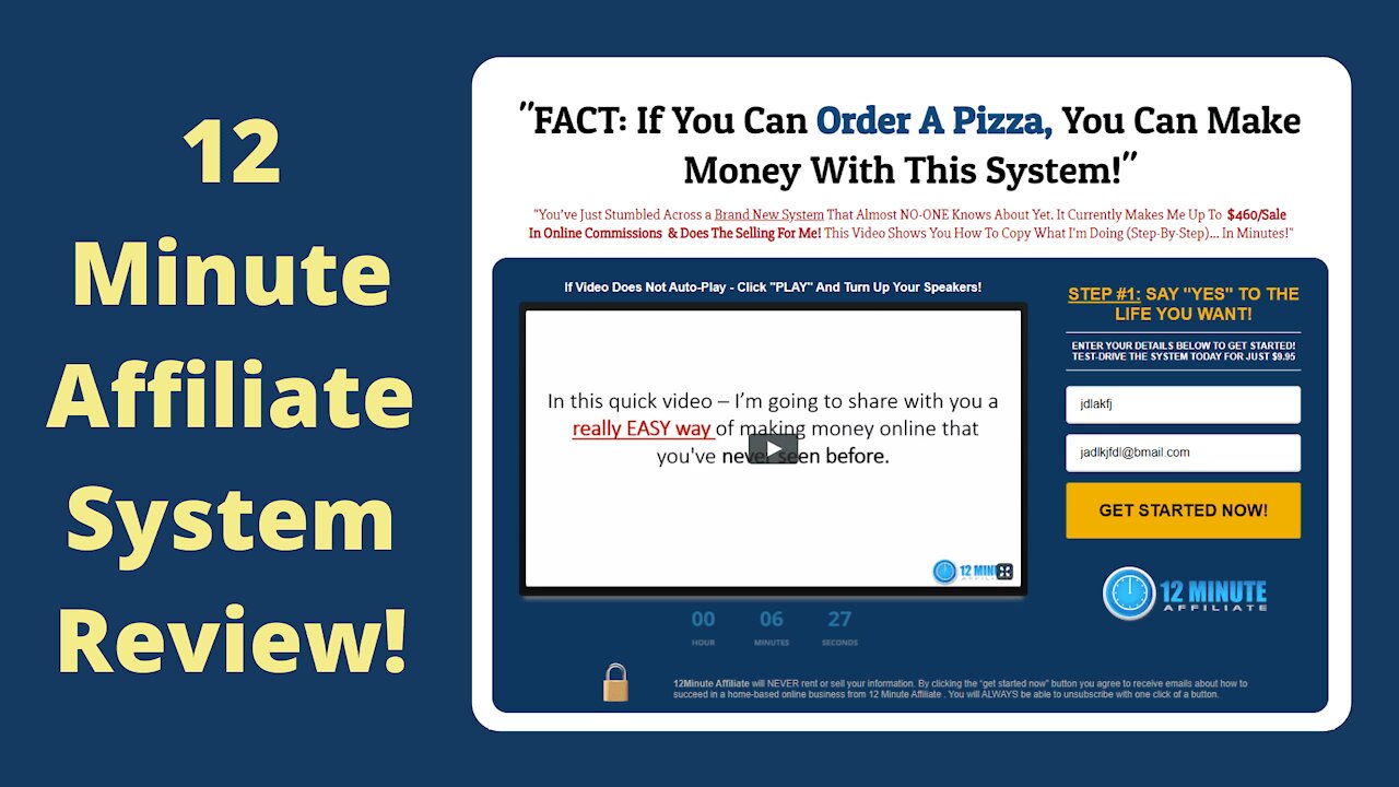 12 MINUTE AFFILIATE SYSTEM REVIEW WHY USE FULL FOR ME