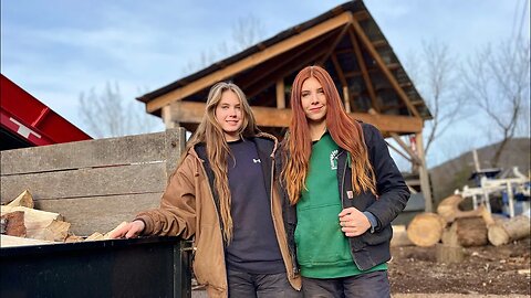 Splitting Firewood and Preparing for Big Snow Storm ❄️
