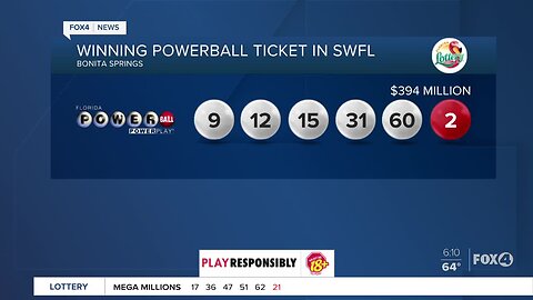 Winning Powerball ticket sold in Southwest Florida