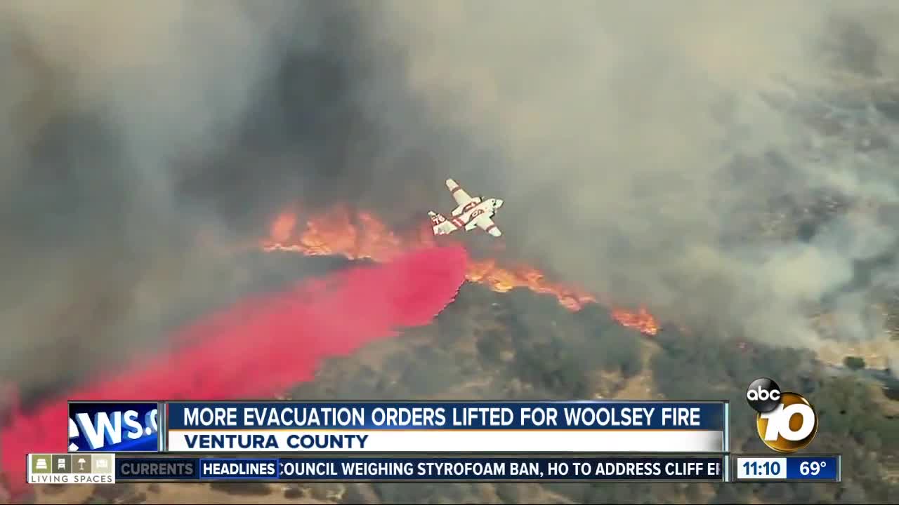 More evacuation orders lifted for Woolsey Fire