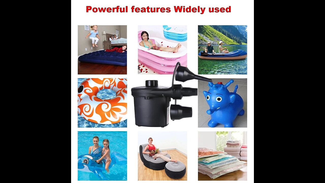12V Electric Air Pump Potable Inflatable Pump Compressor For Home Boat Mattress Swimming Pool