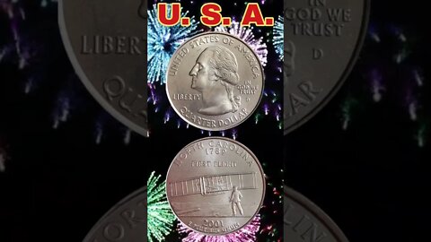 U. S. A. ¼ dollar 2001.#shorts #coinnotesz