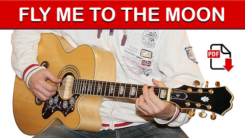 Fly Me To The Moon - Frank Sinatra (Acoustic Cover) with Chords and Lyrics (Jazzy)