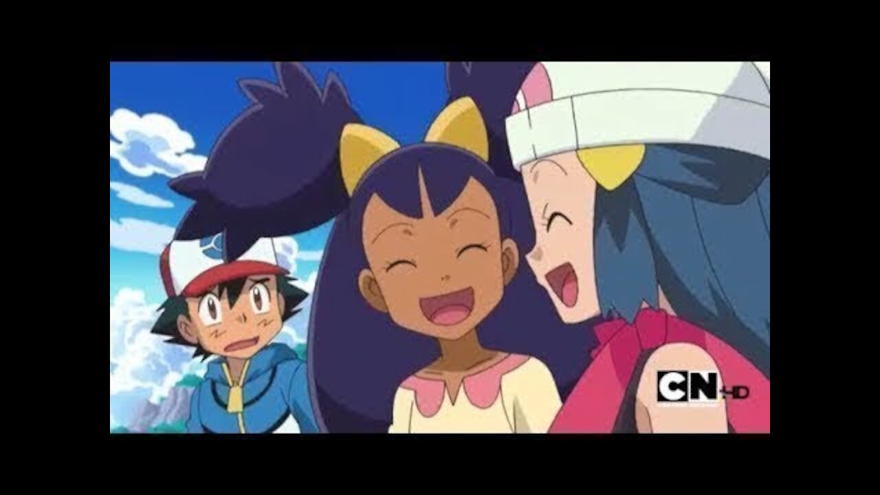Pokemon Best Wishes: Dawn and Iris make fun of Ash