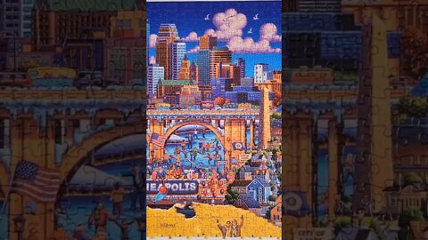 60,000 piece What a Wonderful World Day Jigsaw Puzzle Day 19! #puzzles #shorts #60000piecepuzzle