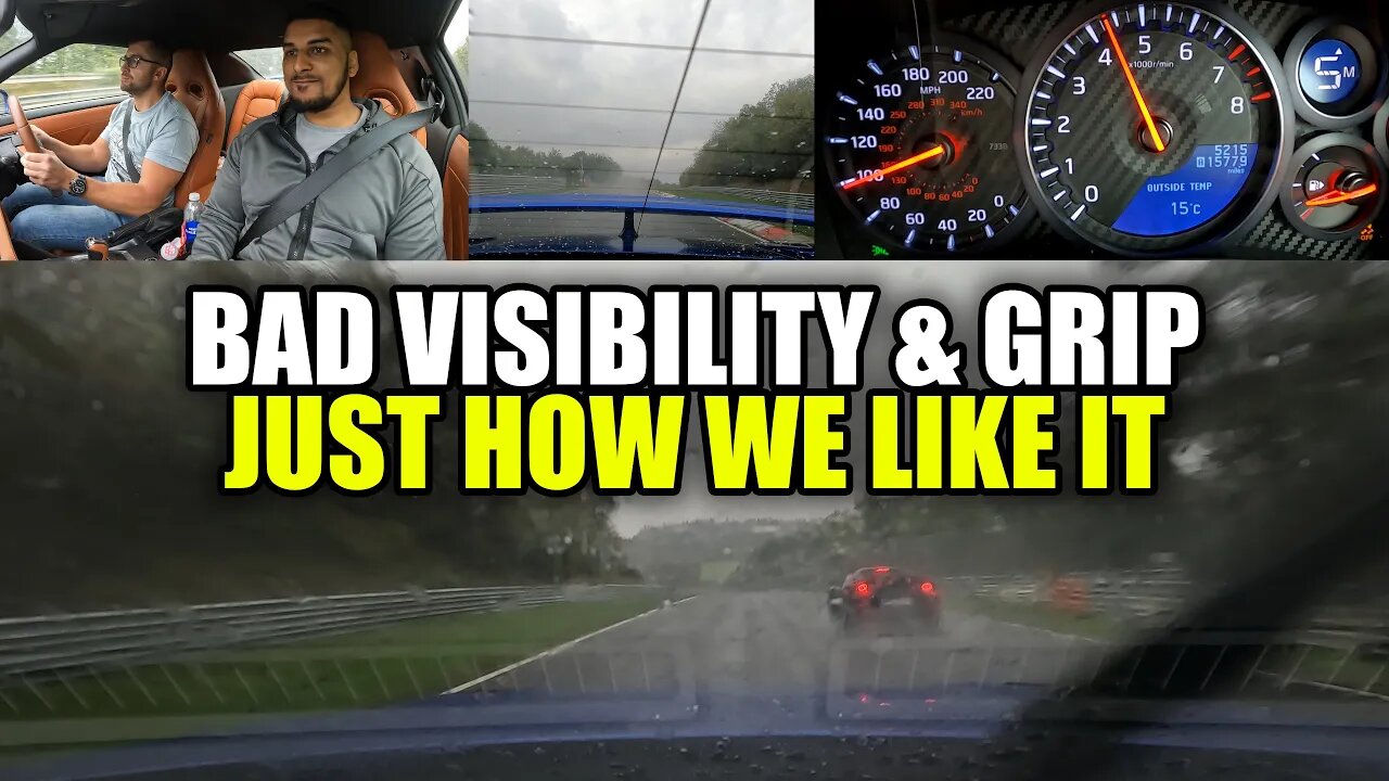 600+hp Nissan GT-R vs Wall of Rain on the Nürburgring