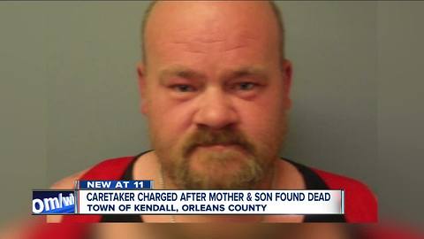 Caretaker charged after mother & son found dead