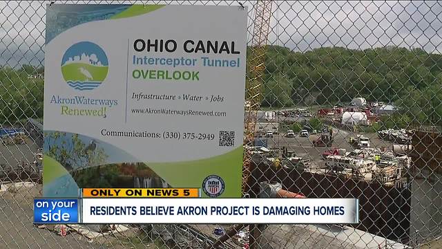 Residents blame sewer project for damaging homes