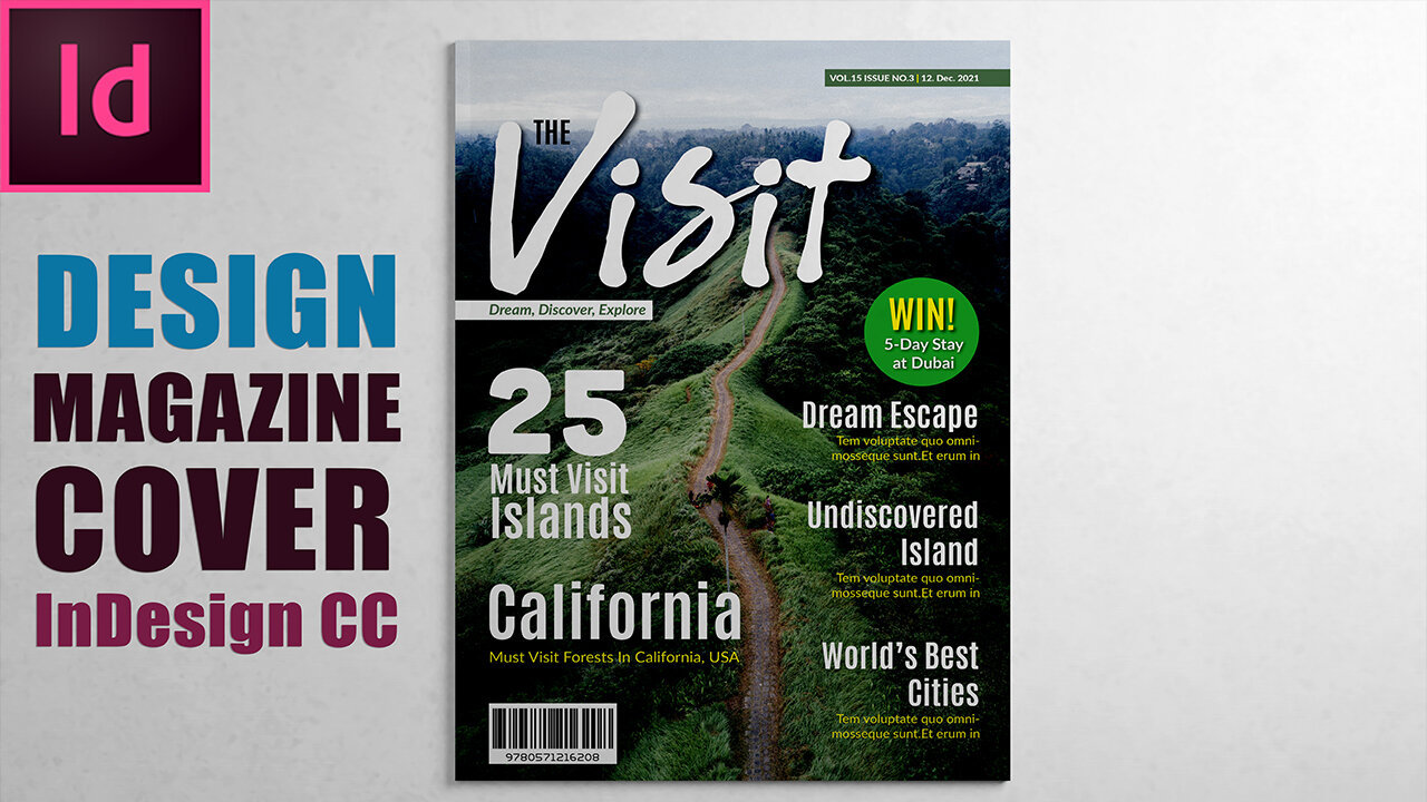 How to Create a Magazine Cover Design in InDesign CC 2019, 2020, 2021