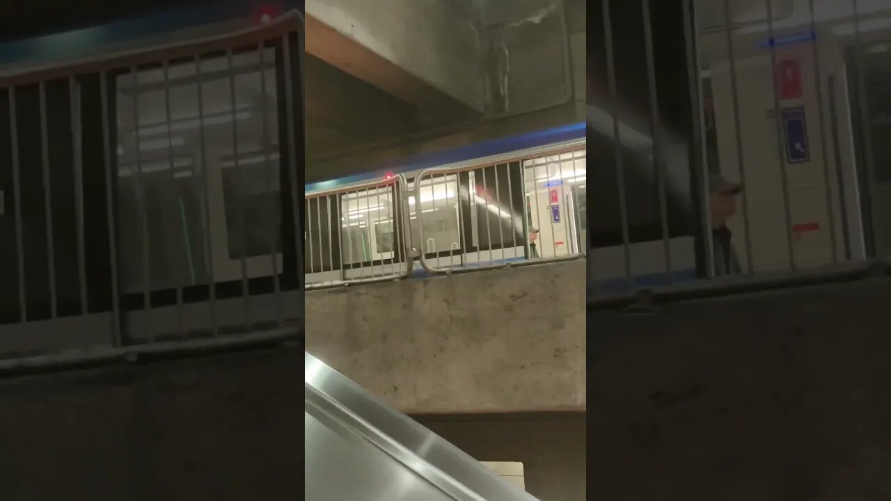 Glimpse Metro up above #viralvideo #train #montreal