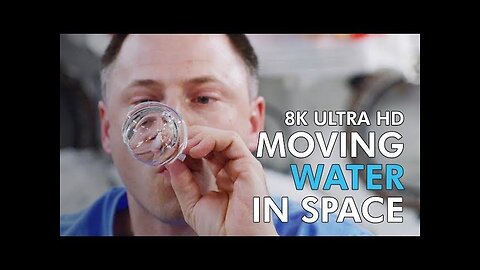 Moving water in space 4k video.. Must Watch