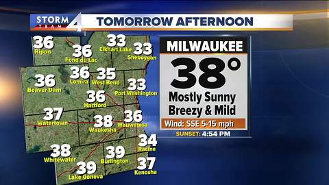Warmup Thursday, high temps near 40