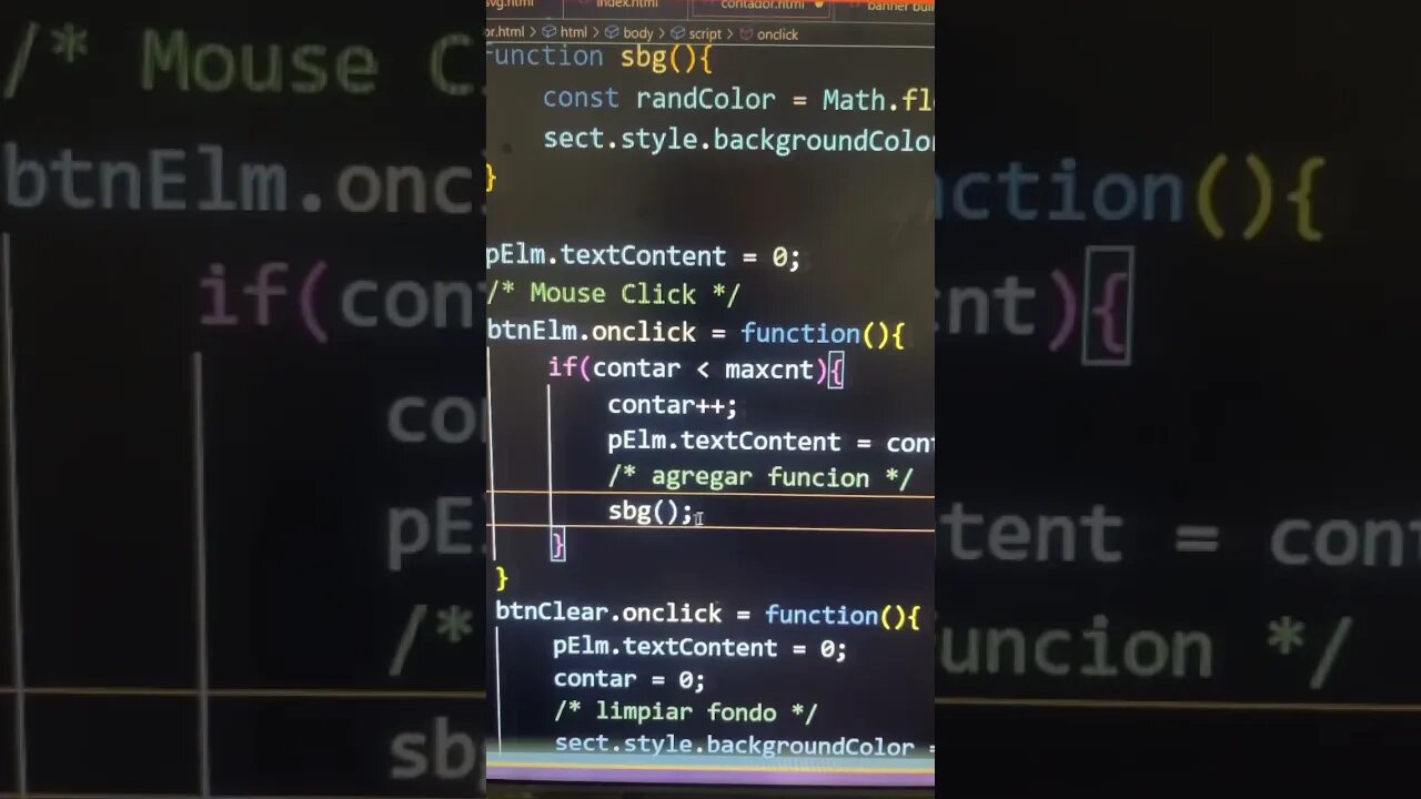 Límite para contador de click en #javascript #shorts