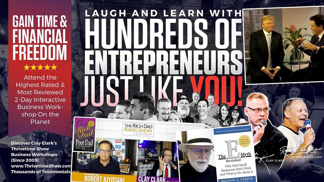 Robert Kiyosaki | Legendary Best-Selling Author of The Rich Dad Poor Dad Series Teaches Cash Flow Quadrant + Clay Clark Interviews Kiyosaki & Michael Gerber + Join Tim Tebow At Clay Clark's December 5-6 Business Workshop!