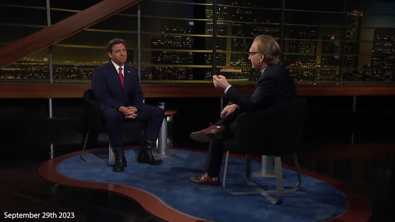 Ron DeSantis Interviewed By Bill Maher (September 29th 2023) | Bill Baher: "Trump Lost the Election Right?" Ron DeSantis: "Yah, Yah."