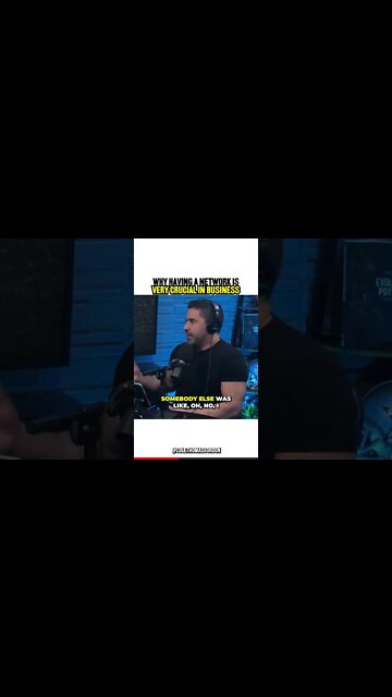 My Having a Network is CRUCIAL to success