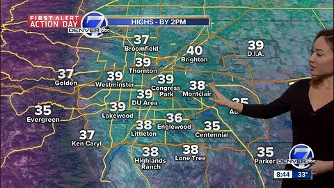 Snow moves out Saturday. Temperatures stay chilly