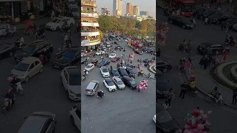Traffic downtown Hanoi Vietnamnam