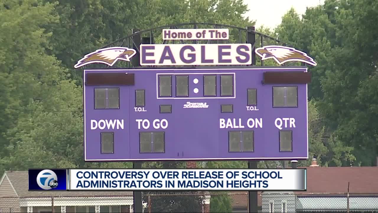 ontroversy over release of school administrators in Madison Heights