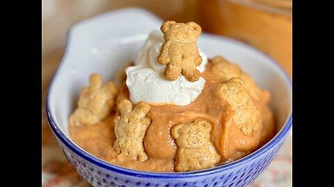 Breakfast Hack! Protein Packed Spiced Pumpkin Mousse! Creamy, Dairy Free & Sweetened Naturally!