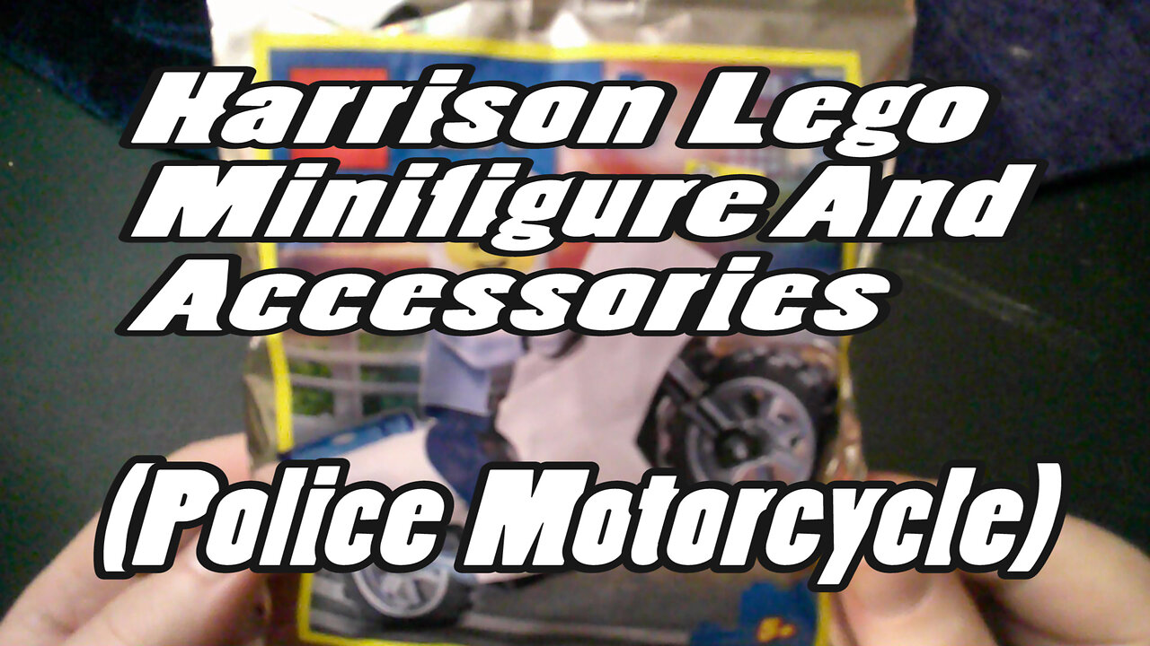Harrison Lego Minifigure And Accessories (Police Motorcycle)