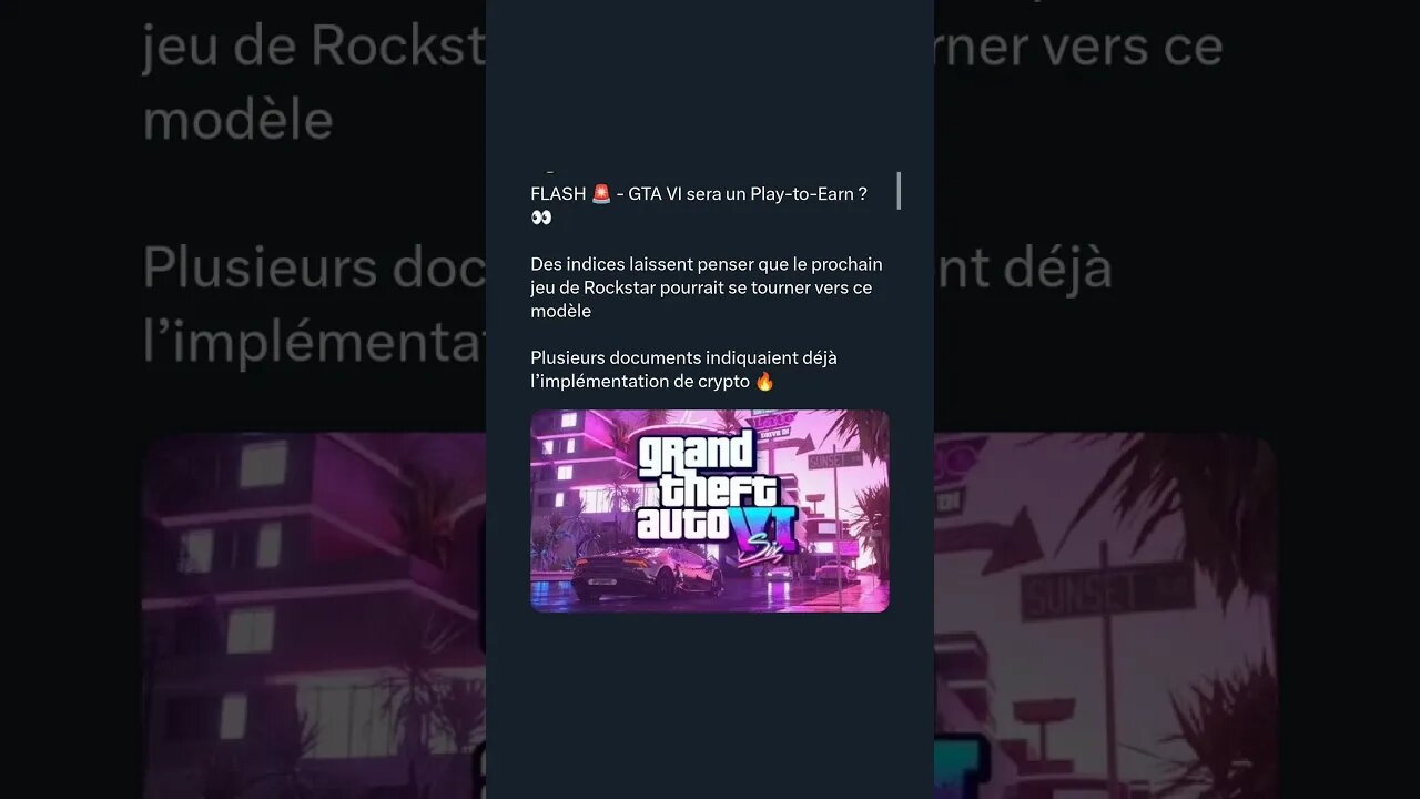 FLASH 🚨 - GTA VI sera un Play-to-Earn ? 👀