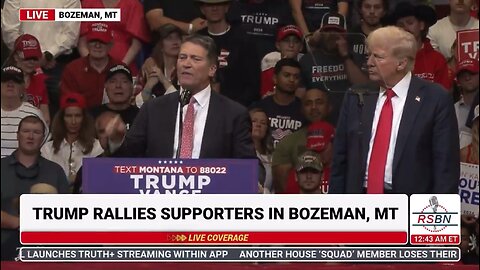 Ronny Jackson speaks at President Trump’s Bozeman, MT rally for Tim Sheehy