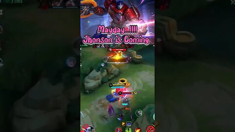 Let's get it.. Johnson is Coming #mobilelegends #razimaruyama #savage #memes #jhonson #damage