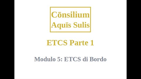 ETCS Parte 1 Modulo 5 (Italiano)