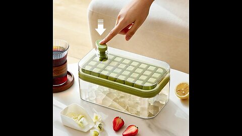 Press type ice cube tray 😮📤