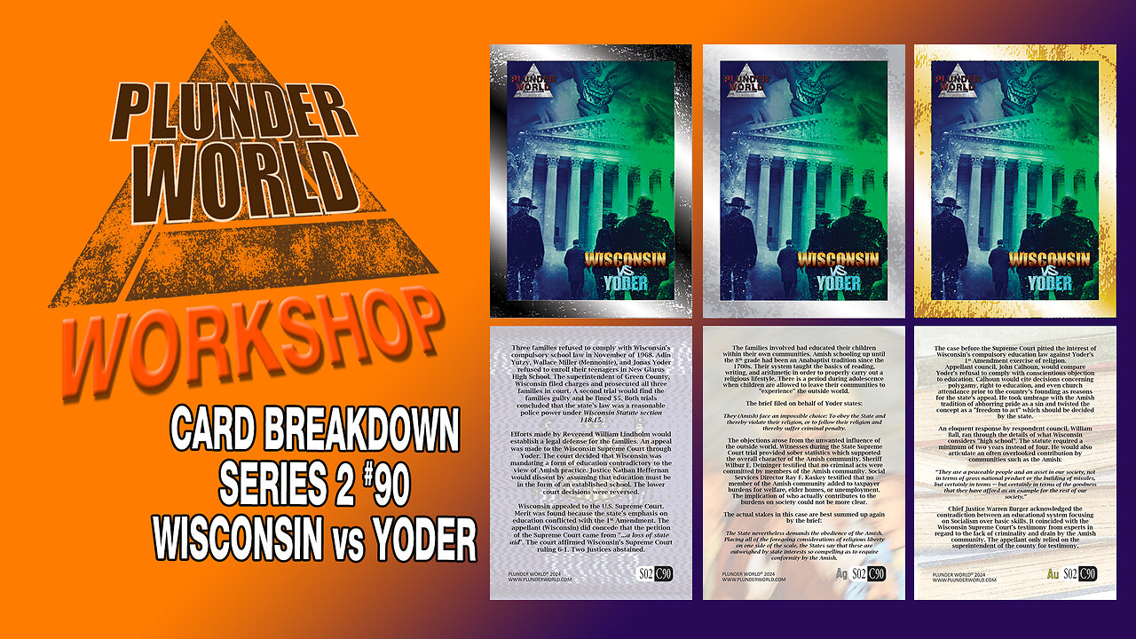 Plunder World Workshop - Card Breakdown: Wisconsin vs Yoder