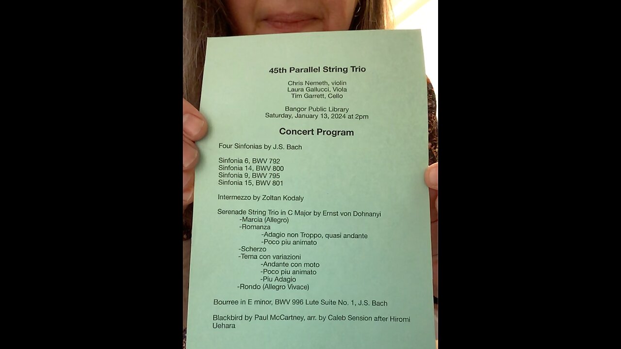 45th Parallel Trio @ Bangor Public Library 1-13-24 part 1