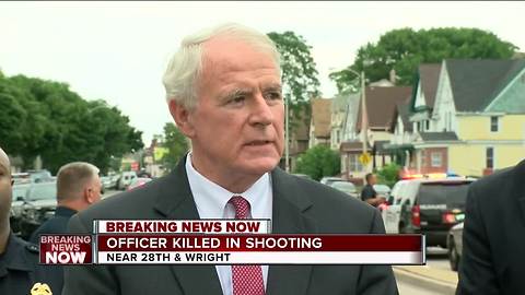 Mayor Barrett on Milwaukee police officer shot and killed