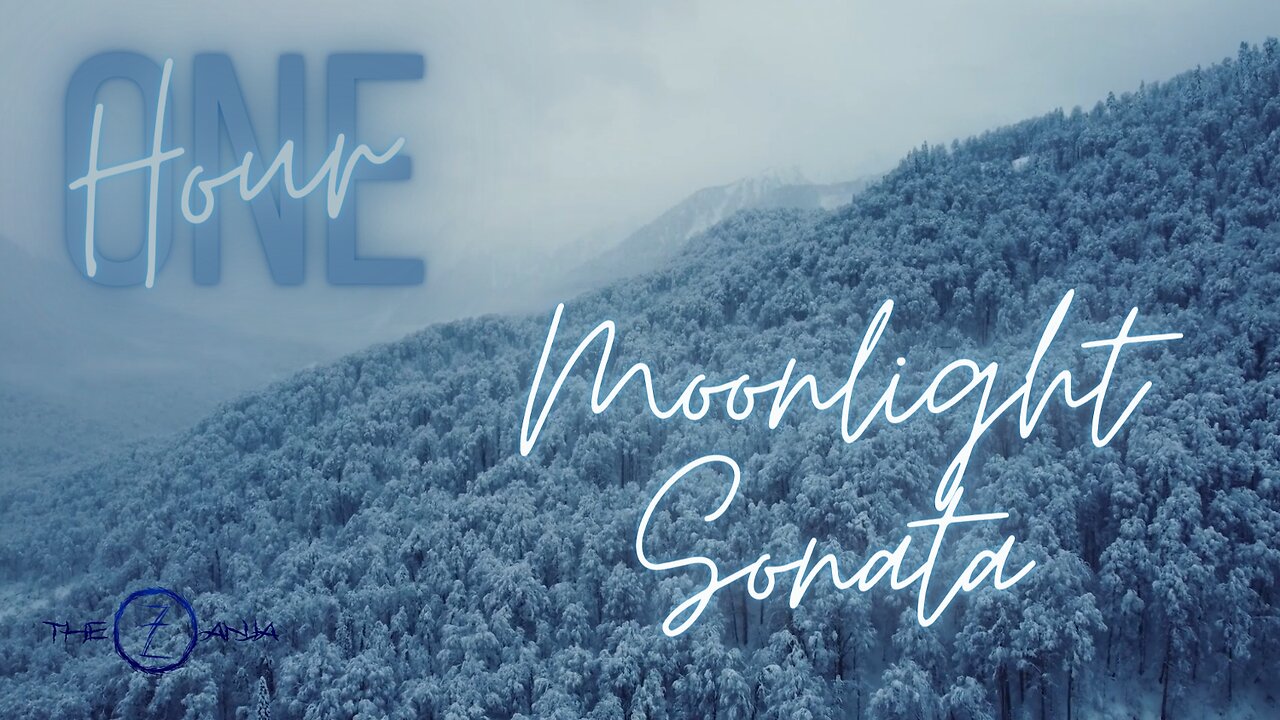 One Hour Moonlight Sonata - Beethoven | Snowy Landscape | Slow & Relaxing Chill and Study Music