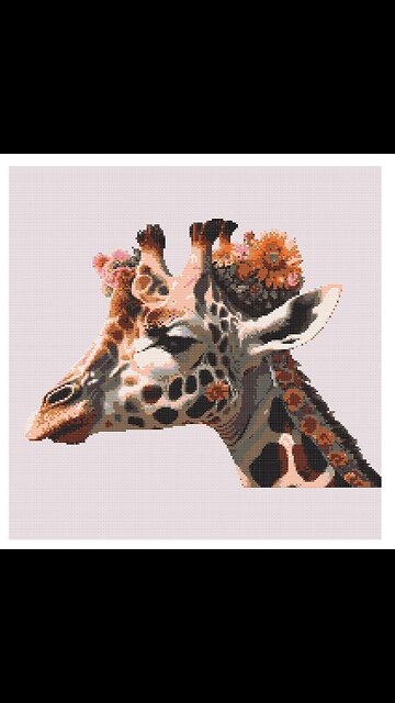 Floral Giraffe Cross Stitch Pattern by Welovit | welovit.net | #welovit