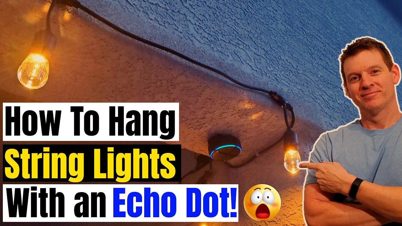 Color Changing String Lights | Echo Dot Outdoor Mount - Easy Install!