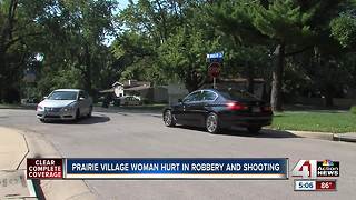 Woman robbed, shot in Prairie Village