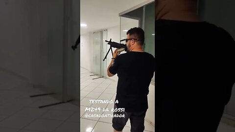 Testando a m249 da Rossi na CASA DO ATIRADOR 🔥🔥🔥