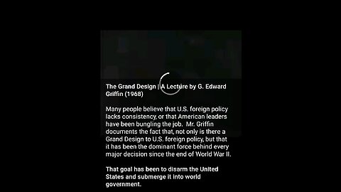 Documentary: Grand Design Lecture by Edward Griffin