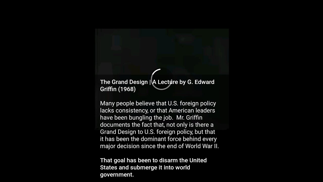 Documentary: Grand Design Lecture by Edward Griffin