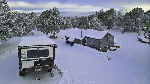 THE MOST SNOW EVER at my Off Grid Homestead! Living ALL WINTER Camping in a Tent