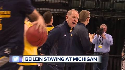 John Beilein staying at Michigan after talking with Pistons
