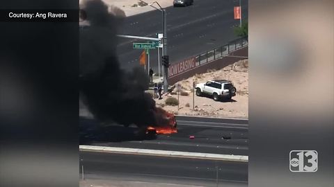 Fiery crash at Buffalo and Blue Diamond