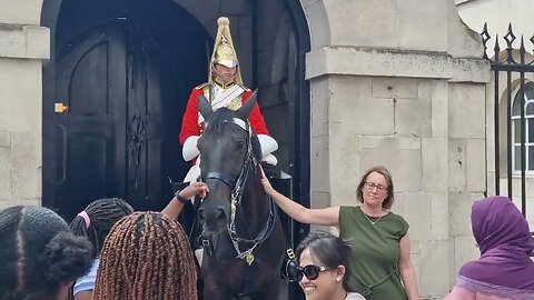More rein grabbing from tourist #horseguardsparade