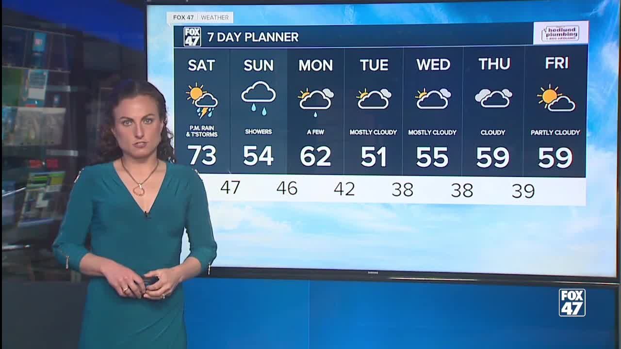 Pleasant AM followed by PM showers/storms