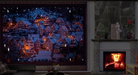 Beautiful Fireplace and Soft Ambient