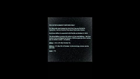 HURRICANE MILTON DECODE