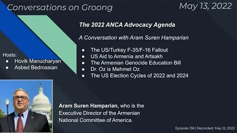 ANCA Advocacy Agenda 2022 with Aram Hamparian | Ep #136 - May 13, 2022