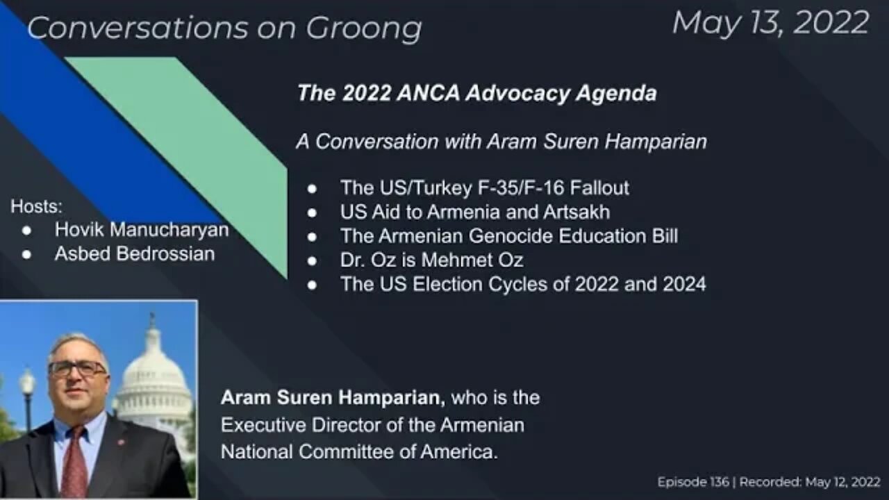 ANCA Advocacy Agenda 2022 with Aram Hamparian | Ep #136 - May 13, 2022